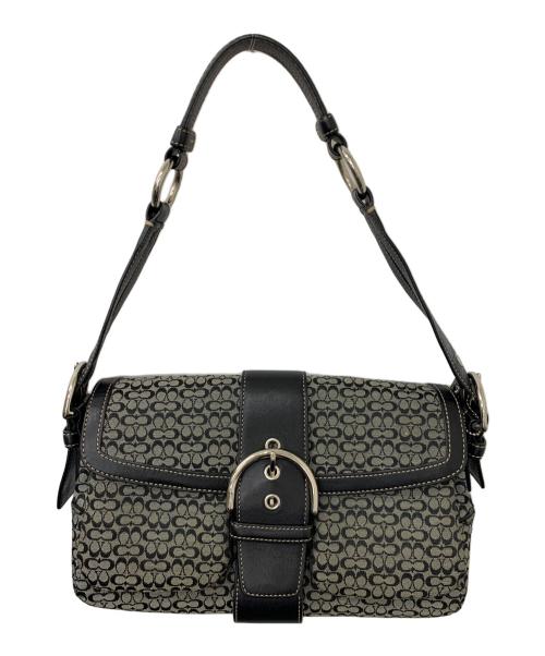 COACH（コーチ）COACH (コーチ) ショルダーバッグ ブラック×グレーの古着・服飾アイテム