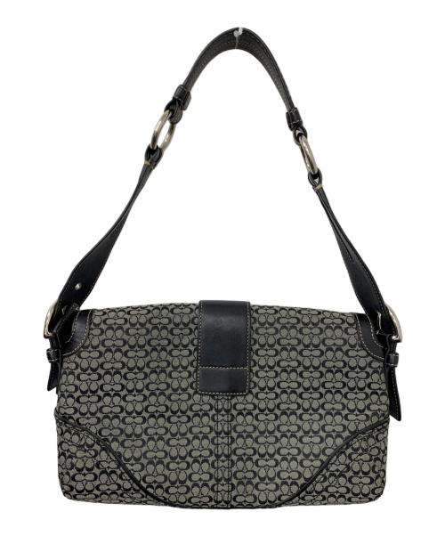 COACH（コーチ）COACH (コーチ) ショルダーバッグ ブラック×グレーの古着・服飾アイテム