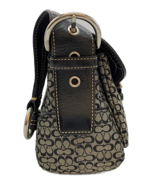 COACH（コーチ）COACH (コーチ) ショルダーバッグ ブラック×グレーの古着・服飾アイテム