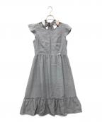 BLUE LABEL CRESTBRIDGEブルーレーベルクレストブリッジ）の古着「半袖ワンピース」｜グレー