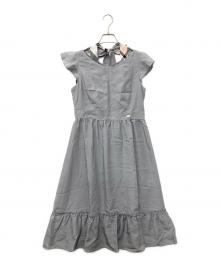 BLUE LABEL CRESTBRIDGE（ブルーレーベルクレストブリッジ）の古着「半袖ワンピース」｜グレー