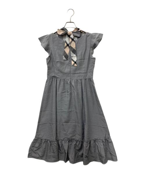 BLUE LABEL CRESTBRIDGE（ブルーレーベルクレストブリッジ）BLUE LABEL CRESTBRIDGE (ブルーレーベルクレストブリッジ) 半袖ワンピース グレー サイズ:38の古着・服飾アイテム