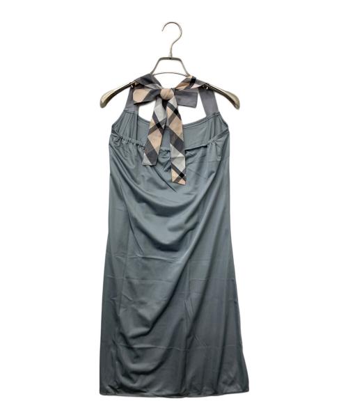BLUE LABEL CRESTBRIDGE（ブルーレーベルクレストブリッジ）BLUE LABEL CRESTBRIDGE (ブルーレーベルクレストブリッジ) 半袖ワンピース グレー サイズ:38の古着・服飾アイテム