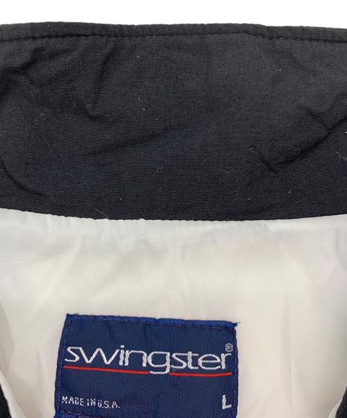 Swing ster（スウィングスター）Swing ster (スウィングスター) ブルゾン ホワイト×ブラック サイズ:Lの古着・服飾アイテム