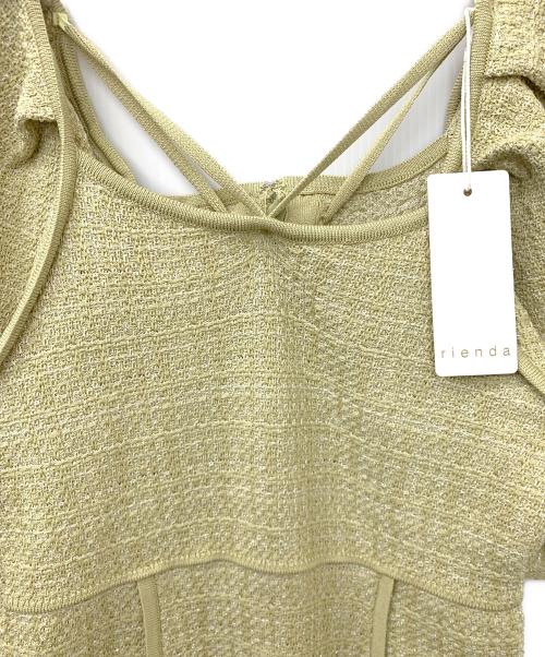 rienda（リエンダ）rienda (リエンダ) マーメイドツイードKnit OP グリーン サイズ:S 未使用品の古着・服飾アイテム