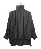 RIM.ARKリムアーク）の古着「Long neck gather tops」｜ブラック