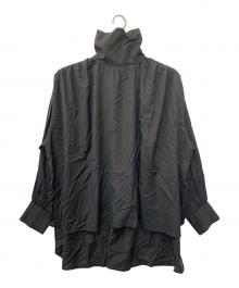 RIM.ARK（リムアーク）の古着「Long neck gather tops」｜ブラック