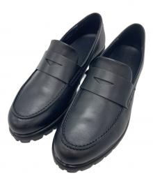 ECCO（エコー）の古着「MOC-TOE PENNY LOAFER」｜ブラック