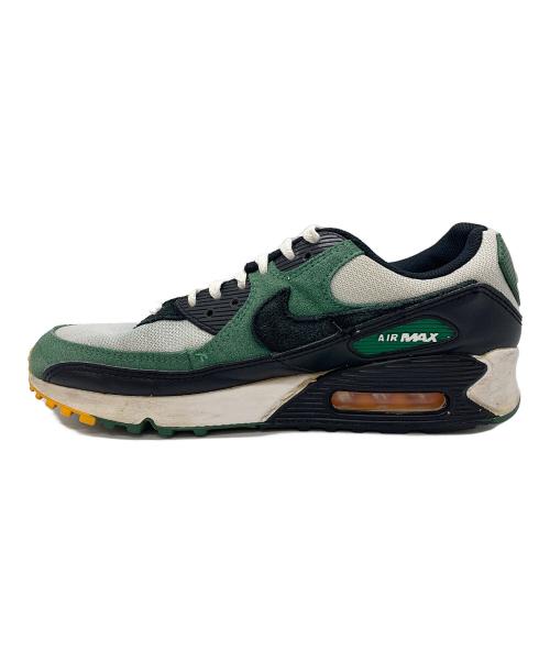 NIKE（ナイキ）NIKE (ナイキ) AIR MAX 90 pure platinum/black ホワイト×グリーン サイズ:28の古着・服飾アイテム