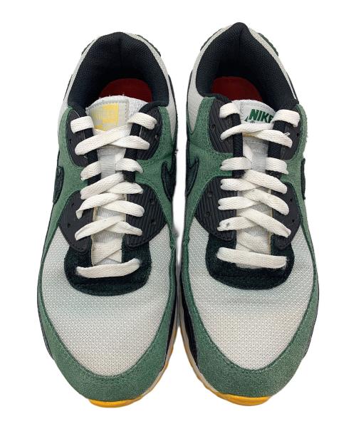 NIKE（ナイキ）NIKE (ナイキ) AIR MAX 90 pure platinum/black ホワイト×グリーン サイズ:28の古着・服飾アイテム