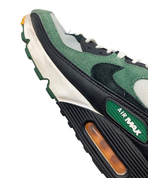 NIKE（ナイキ）NIKE (ナイキ) AIR MAX 90 pure platinum/black ホワイト×グリーン サイズ:28の古着・服飾アイテム
