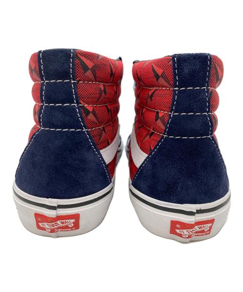 VANS（ヴァンズ）VANS (ヴァンズ) Supreme (シュプリーム) Sk8-Hi Supreme Diamond Plate ネイビー×レッド サイズ:26.5の古着・服飾アイテム