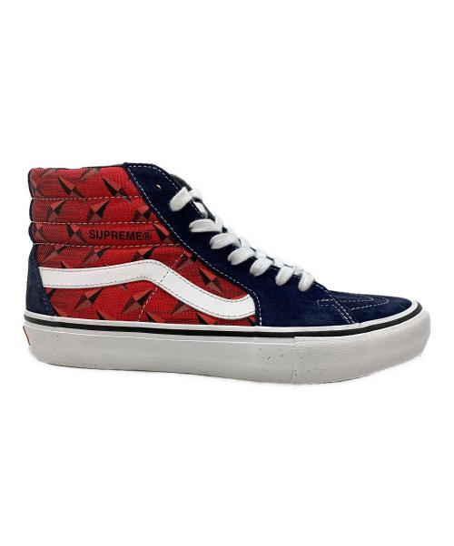 VANS（ヴァンズ）VANS (ヴァンズ) Supreme (シュプリーム) Sk8-Hi Supreme Diamond Plate ネイビー×レッド サイズ:26.5の古着・服飾アイテム