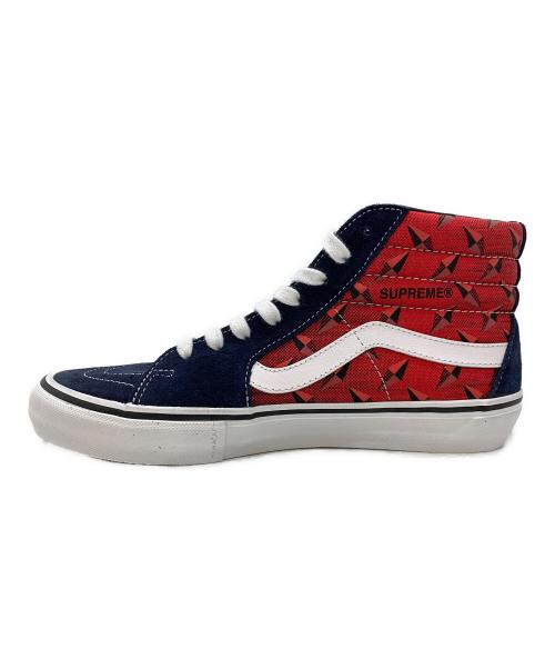 VANS（ヴァンズ）VANS (ヴァンズ) Supreme (シュプリーム) Sk8-Hi Supreme Diamond Plate ネイビー×レッド サイズ:26.5の古着・服飾アイテム