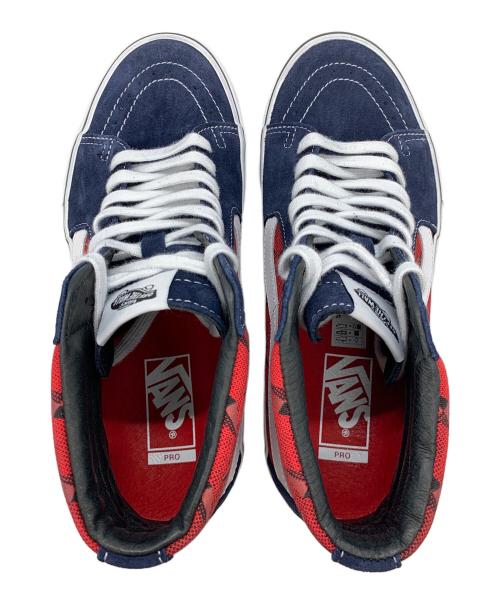 VANS（ヴァンズ）VANS (ヴァンズ) Supreme (シュプリーム) Sk8-Hi Supreme Diamond Plate ネイビー×レッド サイズ:26.5の古着・服飾アイテム