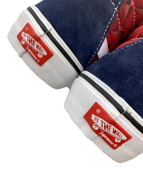 VANS（ヴァンズ）VANS (ヴァンズ) Supreme (シュプリーム) Sk8-Hi Supreme Diamond Plate ネイビー×レッド サイズ:26.5の古着・服飾アイテム