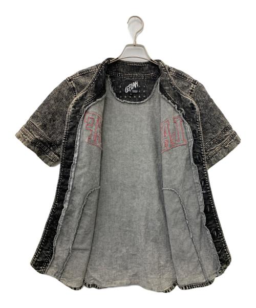 LEFLAH（レフラー）LEFLAH (レフラー) ベースボールシャツ ブラック サイズ:Lの古着・服飾アイテム