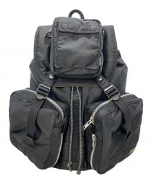 PORTER（ポーター）の古着「RUCKSACK(L)」｜ブラック×オレンジ
