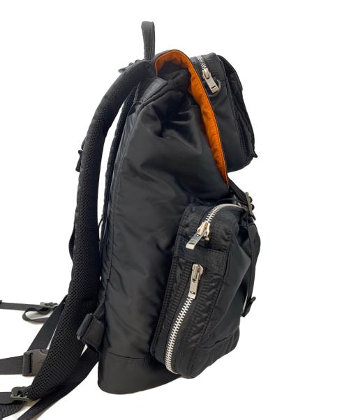 PORTER（ポーター）PORTER (ポーター) RUCKSACK(L) ブラック×オレンジの古着・服飾アイテム