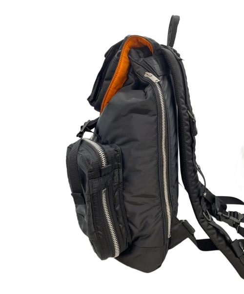 PORTER（ポーター）PORTER (ポーター) RUCKSACK(L) ブラック×オレンジの古着・服飾アイテム