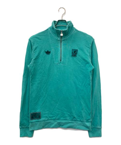 adidas Originals（アディダスオリジナル）adidas originals (アディダスオリジナル) Liverpool FC Terrace Icons Half-Zip Top グリーン サイズ:Mの古着・服飾アイテム