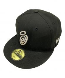 New Era×stussy（ニューエラ×ステューシー）の古着「59FIFTY SWIRLY S CAP」｜ブラック×グレー