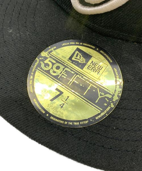 New Era（ニューエラ）New Era (ニューエラ) stussy (ステューシー) 59FIFTY SWIRLY S CAP ブラック×グレー サイズ:7 1/4の古着・服飾アイテム