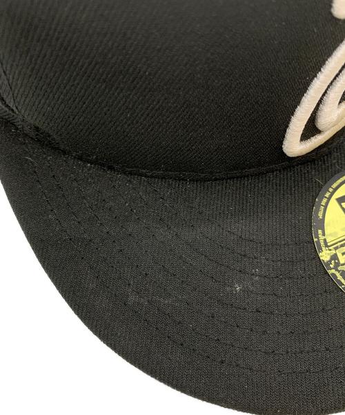 New Era（ニューエラ）New Era (ニューエラ) stussy (ステューシー) 59FIFTY SWIRLY S CAP ブラック×グレー サイズ:7 1/4の古着・服飾アイテム