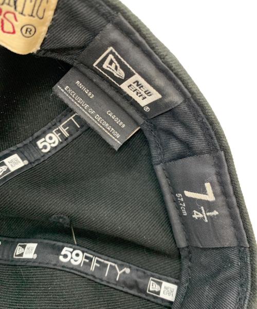 New Era（ニューエラ）New Era (ニューエラ) stussy (ステューシー) 59FIFTY SWIRLY S CAP ブラック×グレー サイズ:7 1/4の古着・服飾アイテム