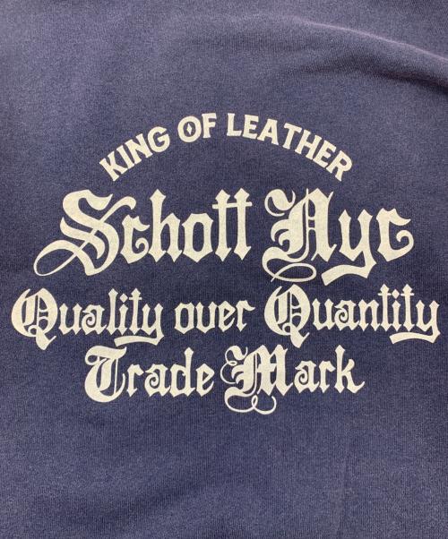 Schott（ショット）Schott (ショット) QUALITY OVER QUANTITY CREW SWEAT ネイビー サイズ:Lの古着・服飾アイテム