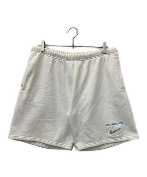 NIKE（ナイキ）NIKE (ナイキ) SUPREME (シュプリーム) スウェットハーフパンツ ホワイト サイズ:Mの古着・服飾アイテム