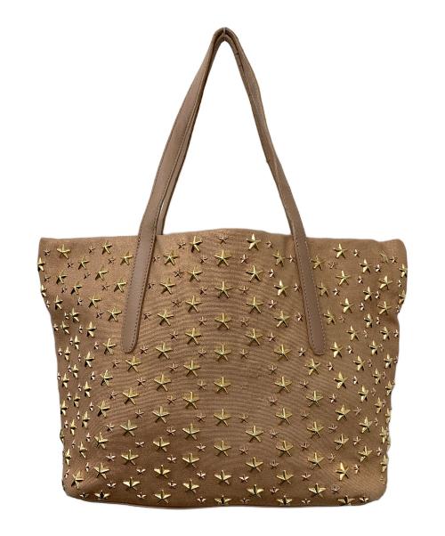 JIMMY CHOO（ジミーチュウ）JIMMY CHOO (ジミーチュウ) スタッズトートバッグ ピンクの古着・服飾アイテム