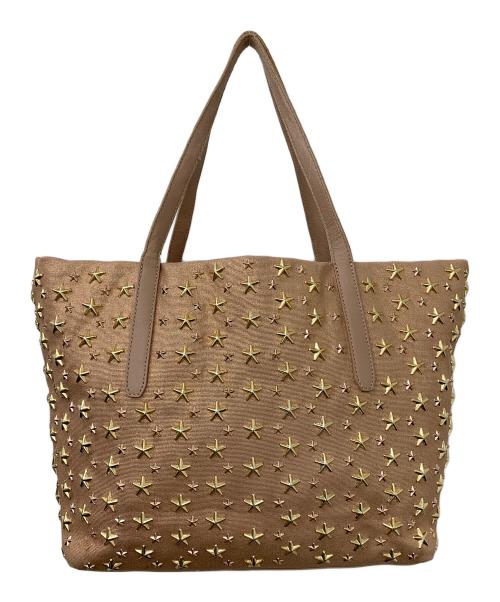 JIMMY CHOO（ジミーチュウ）JIMMY CHOO (ジミーチュウ) スタッズトートバッグ ピンクの古着・服飾アイテム