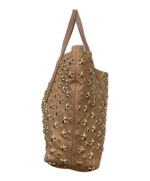 JIMMY CHOO（ジミーチュウ）JIMMY CHOO (ジミーチュウ) スタッズトートバッグ ピンクの古着・服飾アイテム