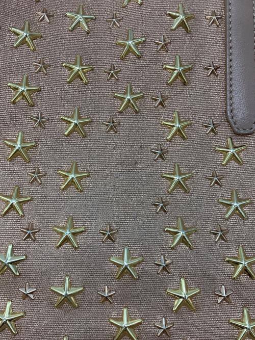 JIMMY CHOO（ジミーチュウ）JIMMY CHOO (ジミーチュウ) スタッズトートバッグ ピンクの古着・服飾アイテム