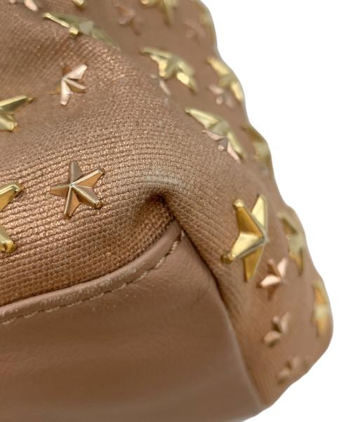 JIMMY CHOO（ジミーチュウ）JIMMY CHOO (ジミーチュウ) スタッズトートバッグ ピンクの古着・服飾アイテム