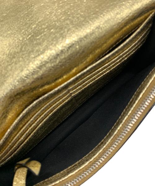 JIMMY CHOO（ジミーチュウ）JIMMY CHOO (ジミーチュウ) チェーンショルダーバッグ ゴールドの古着・服飾アイテム