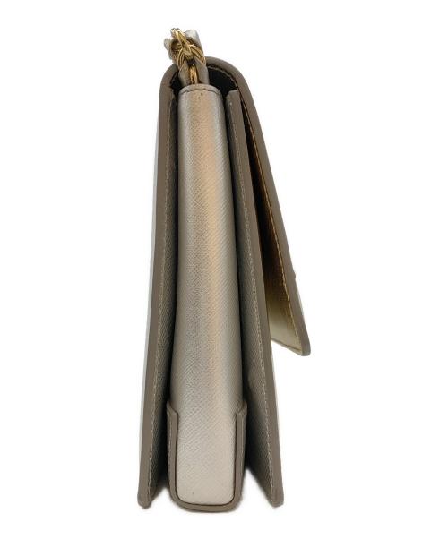Salvatore Ferragamo（サルヴァトーレ フェラガモ）Salvatore Ferragamo (サルヴァトーレ フェラガモ) ヴァラリボンチェーンショルダーバッグ シルバーの古着・服飾アイテム