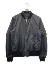 VALENTINO（ヴァレンティノ）の古着「ロックスタッズアンタイトルドボンバージャケット」｜ブラック