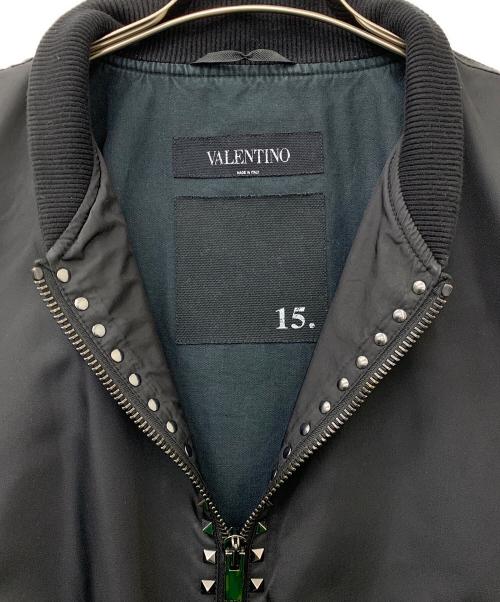 VALENTINO（ヴァレンティノ）VALENTINO (ヴァレンティノ) ロックスタッズアンタイトルドボンバージャケット ブラック サイズ:50の古着・服飾アイテム