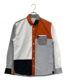 KAWATANI SHIRTS（カワタニシャツ）の古着「長袖シャツ」｜ホワイト×オレンジ