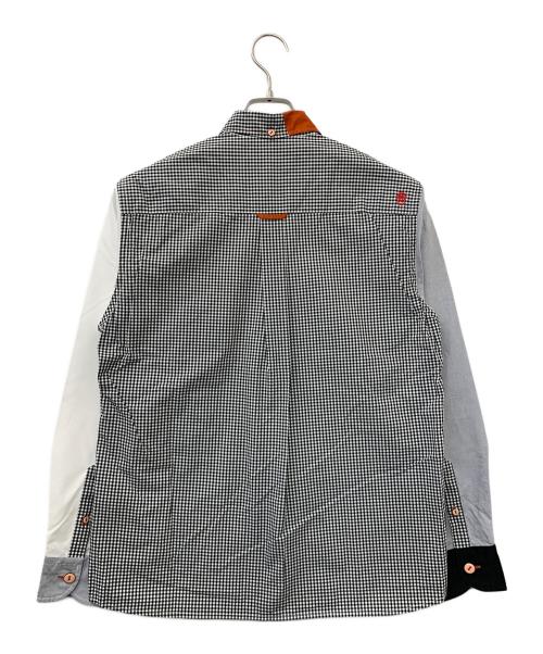 KAWATANI SHIRTS（カワタニシャツ）KAWATANI SHIRTS (カワタニシャツ) 長袖シャツ ホワイト×オレンジ サイズ:Mの古着・服飾アイテム