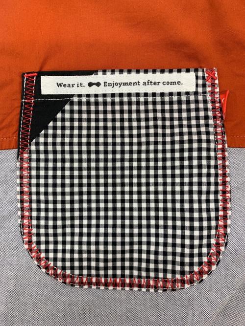 KAWATANI SHIRTS（カワタニシャツ）KAWATANI SHIRTS (カワタニシャツ) 長袖シャツ ホワイト×オレンジ サイズ:Mの古着・服飾アイテム