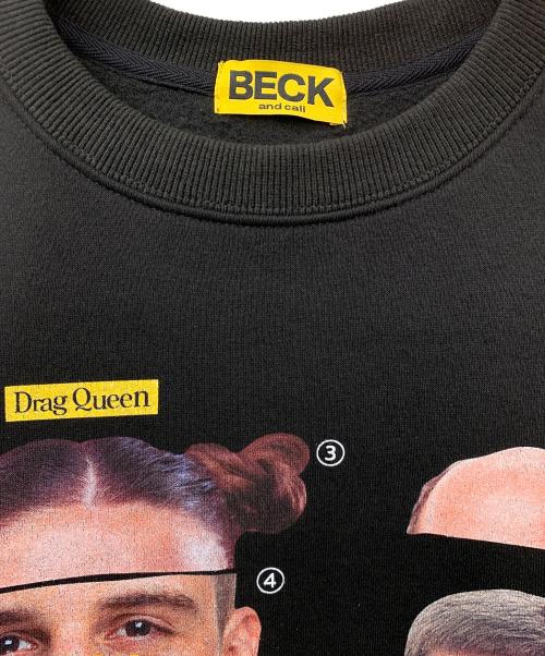 BECK AND CALL（ベックアンドコール）BECK and call (ベックアンドコール) drag queen sweat ブラック サイズ:Mの古着・服飾アイテム