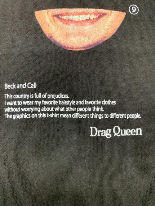 BECK AND CALL（ベックアンドコール）BECK and call (ベックアンドコール) drag queen sweat ブラック サイズ:Mの古着・服飾アイテム