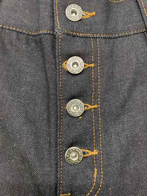 9090（9090）9090 (9090) King Logo Slub Denim Buggy Pants インディゴ サイズ:Lの古着・服飾アイテム