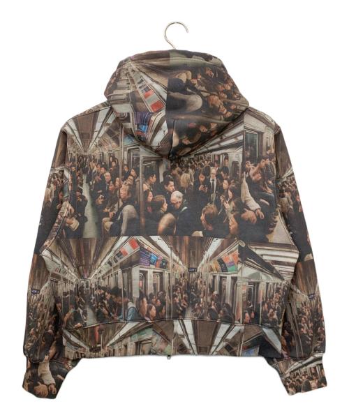 BECK AND CALL（ベックアンドコール）BECK AND CALL (ベックアンドコール) Full graphic double zip hoodie グレー サイズ:Mの古着・服飾アイテム