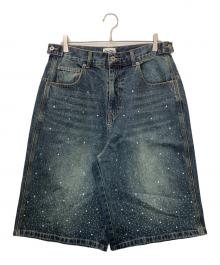 9090（9090）の古着「Rhinestone Jorts」｜インディゴ