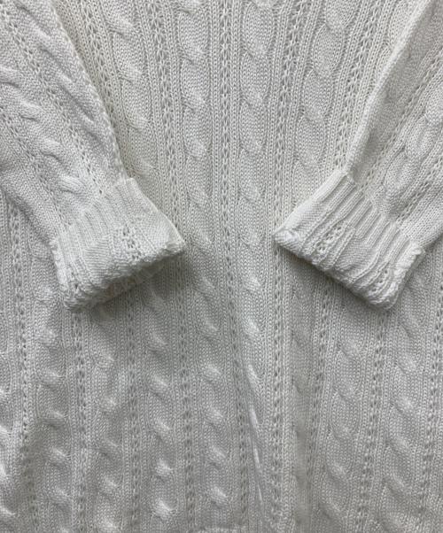 POLO RALPH LAUREN（ポロ・ラルフローレン）POLO RALPH LAUREN (ポロ・ラルフローレン) ケーブルニット ホワイト サイズ:Sの古着・服飾アイテム