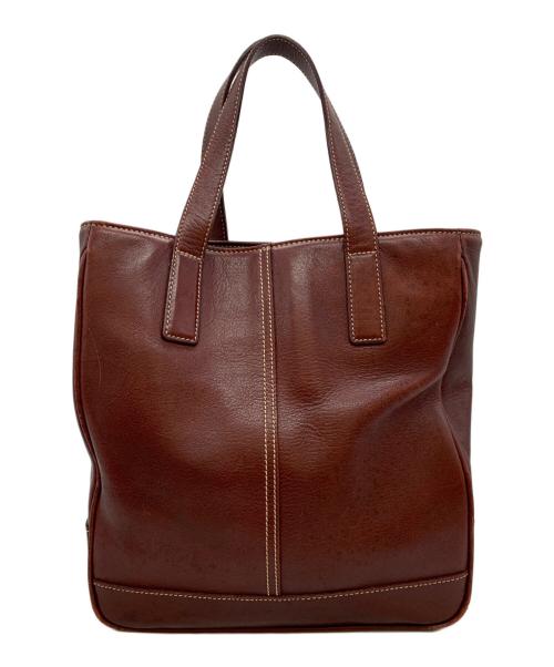 COACH（コーチ）COACH (コーチ) レザートートバッグ ブラウンの古着・服飾アイテム